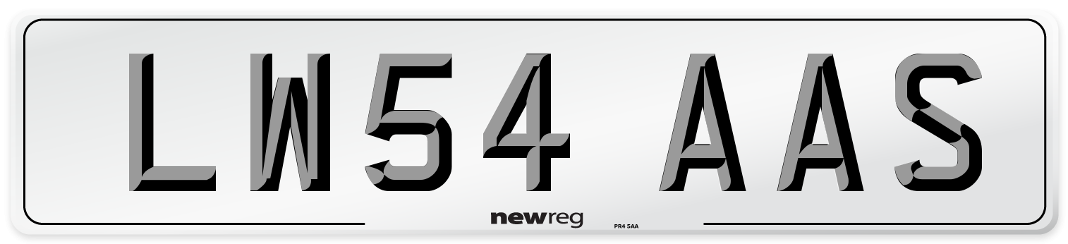 LW54 AAS Number Plate from New Reg